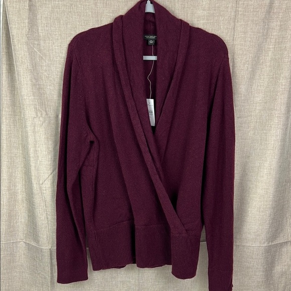 Ann Taylor New Women’s XXL 100% Cashmere Shawl Collar Wrap Sweater - Picture 1 of 8